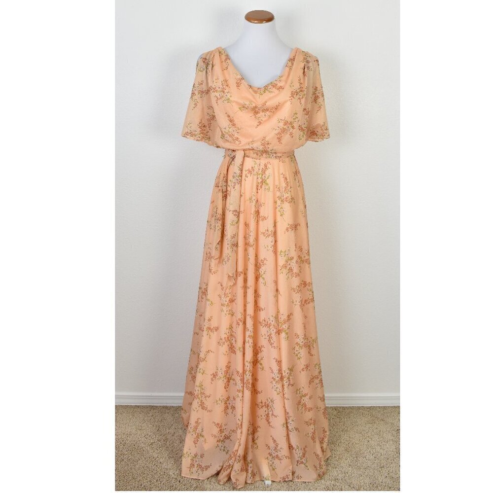 Vintage 1970s Floral Boho Maxi Dress - 4 - Picture 1 of 10